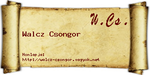 Walcz Csongor névjegykártya